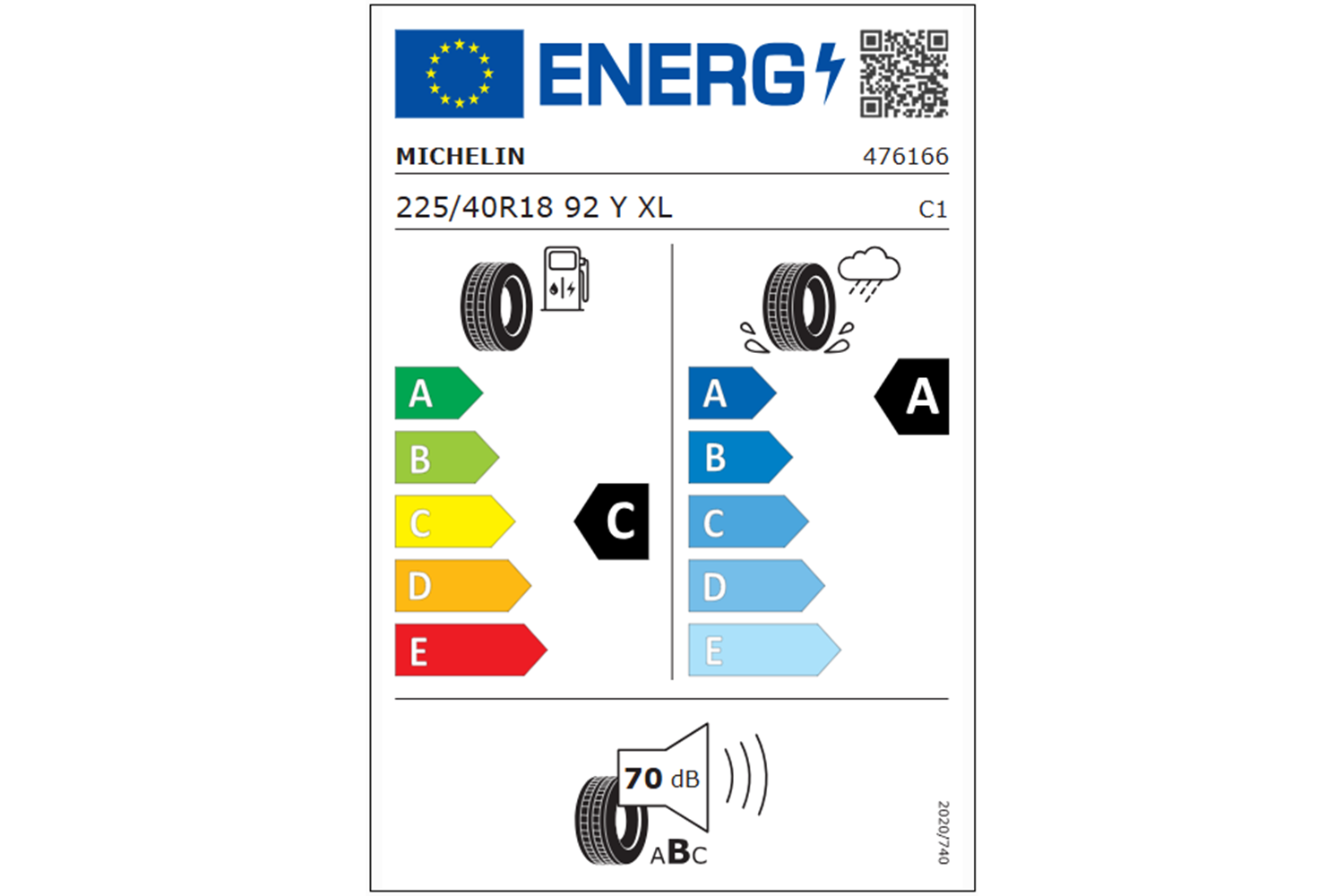 Michelin 225/40R18 92Y Xl Primacy 5 Oto Yaz Lastigi (Üretim Yili : 2024)
